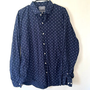 Bonobos Men's Slim Fit Navy Floral Print Button-Down Shirt Size XXL